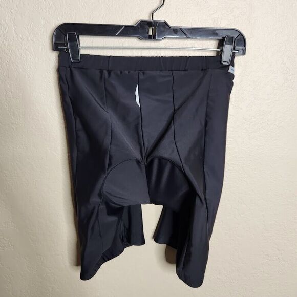 Giant Cycling Short Mens Large Black Nylon Elastic Waist Paddin Mid-Rise Classic - Picture 2 of 5